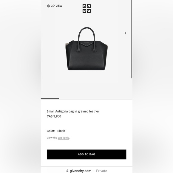 GIVENCHY Antigona Small Bag in Goatskin Black - Picture 8 of 8